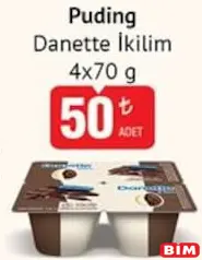 DANETTE PUDİNG 4X70 G fiyat ve kampanya bilgisi